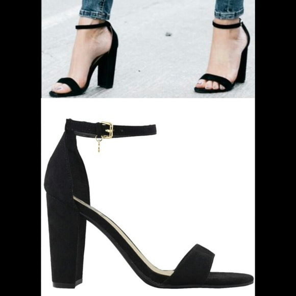 Guess Shoes - NWOT Guess Black Suede Block Heels